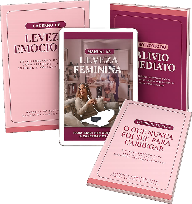 Os quatro materiais do Manual da Leveza Feminina